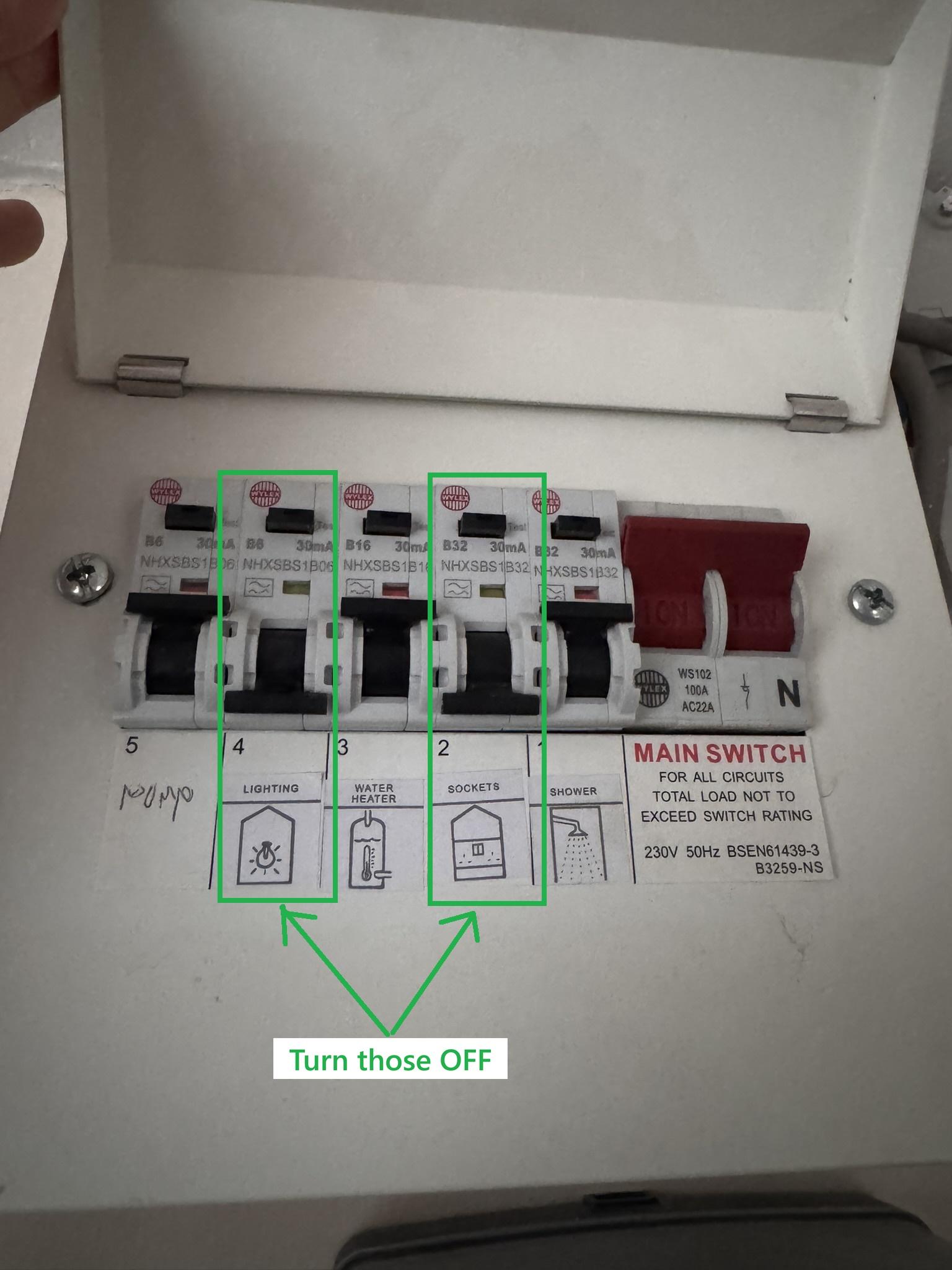 IMPORTANT: ISOLATE THE CIRCUIT